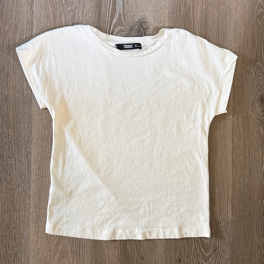 Pernille x Mango Colllab White Tshirt